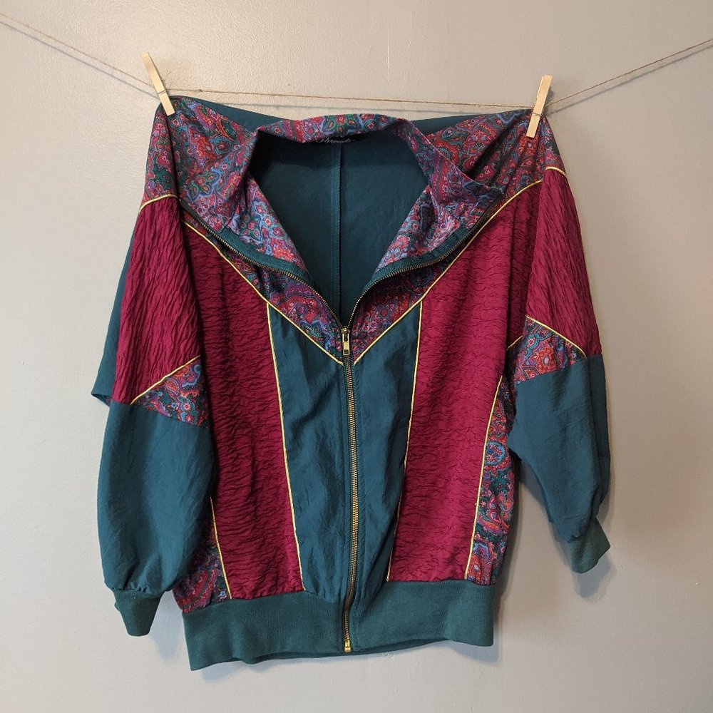 Vintage 80's 90's Style Wind Suit Workout Outfit